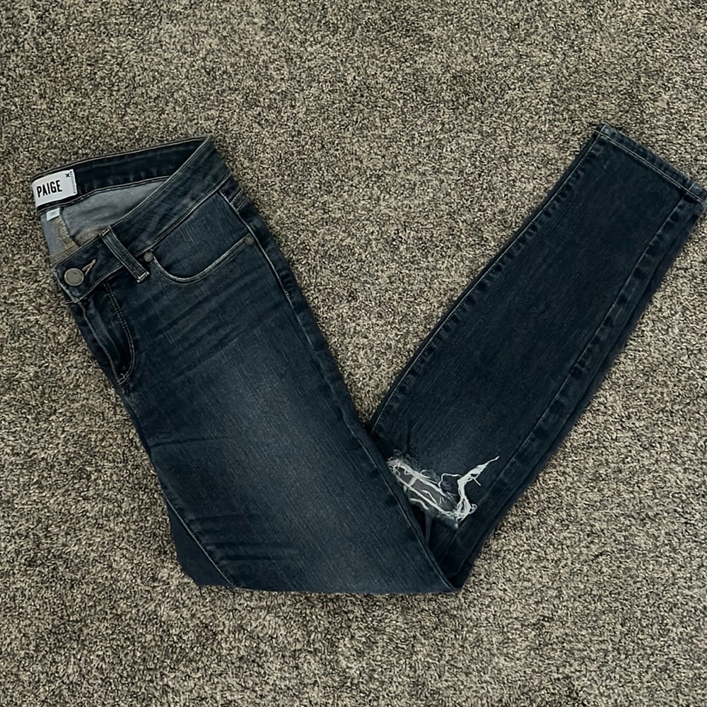 Paige low rise skinny jeans. Size 26